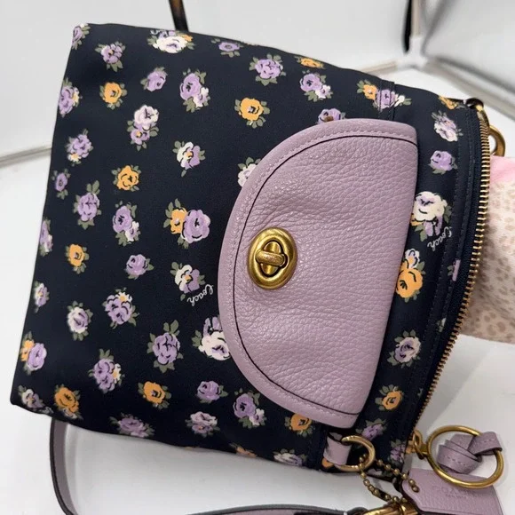 Coach Cargo Crossbody with vintage rosebud print with leather - Picture 10 of 12
